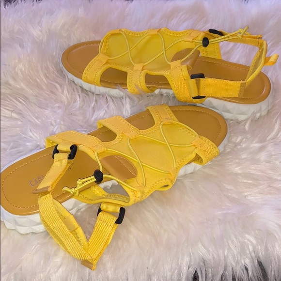 Shoes - Strappy Yellow Sandals Woman’s Size 9